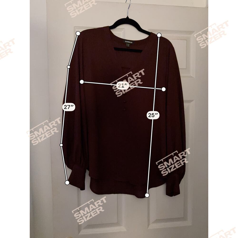Maroon Top By Express Size Medium - Picture 4 of 6
